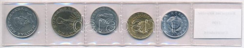 1990. 1Ft-20Ft 5xklf db, kiadatlan forgalmi sor laminált fóliatokban, "Magyar Köztársaság"...