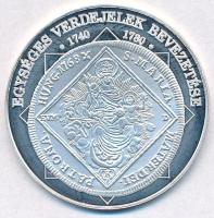 DN A magyar nemzet pénzérméi - Egységes verdejelek bevezetése 1740-1780 Ag emlékérem tanúsítvánnyal (10,37g/0.999/35mm) T:PP fo.