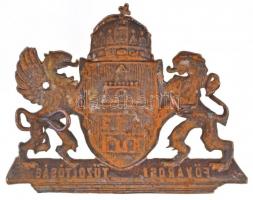 ~1930. "Fővárosi Tűzoltóság" fém sisakjelvény (88x70mm) T:2 / 
Hungary ~1930. Budapest fi...