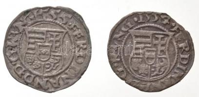 1554K-B Denár Ag "I. Ferdinánd" (0,43g) + 1555K-B Denár Ag "I. Ferdinánd" (0,46g...