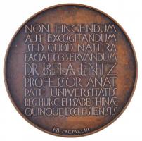 Ferenczy Béni (1890-1967) 1943. "Entz Béla" Br emlékérem (170,26g/70mm) T:2 / 
Hungary 19...