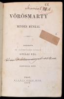 Vörösmarty Mihály minden munkái. Rendezte és jegyzetekkel kísérte Gyulai Pál. Kilencedik kötet. Pest, 1863, Ráth Mór. 318 p. Korabeli félvászon kötésben