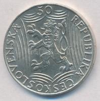 Csehszlovákia 1949. 50K Ag "Sztálin" magyar nyelvű tanúsítvánnyal T:1-,2
Czechoslovakia 1...