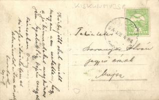 1914 Kiskunmajsa, vasútállomás személyzete, vasutasok csoportképe. photo