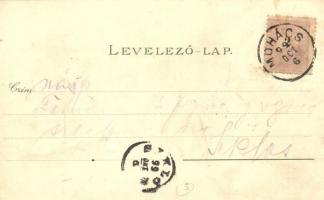 1899 Mohács, Sokacok és Búsók. Kiadja Weiser Miksa, floral litho (EK)