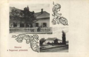 1910 Nagyoroszi, plébánia. Art Nouveau