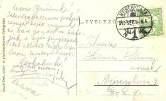 1912 Nyíregyháza, Takarékpénztár palota, piaci árusok, Lieber Mario üzlete, épület felújítási munkál...