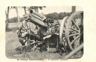 Örkényi katasztrófa, a robbanás színhelye, ágyú / Hungarian cannon disaster in the military camp of Örkény