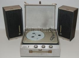 Supraphon hordozható lemezjátszó 2db hangfallal