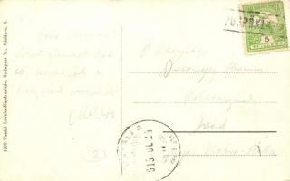 1915 Püspökladány, vasútállomás faszerkezetes előcsarnoka, vagonok / Bahnhof / railway station