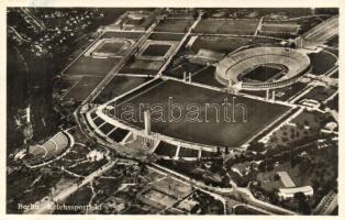 Berlin, Reichssportfeld / Olympic Stadium + 1936 Berlin Olympia Stadion XI. Olympiade, swastika So. Stpl. (EK)