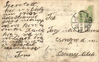 1909 Szeged, Strausz Béla Lábbeli készítő műhelye cipészekkel, varrógép / shoemaker workshop with wo...