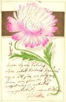 6 db régi főleg litho üdvözlőlap, közte dombornyomott, karácsonyi és újévi lapok is / 6 pre-1945 mai...