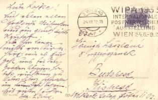 Herzlichen Glückwunsch zum neuen Jahre / New Year greeting art postcard, children in the snow with l...