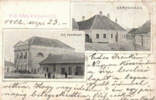 1902 Várpalota, Városháza, Izraelita templom, zsinagóga / town hall, synagogue (EK)