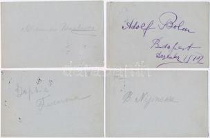 1912-1913 Az Orosz Balett tagjainak aláírása 21 db levelezőlapon, közte a kor leghíresebb táncosaina...