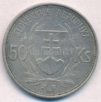 Szlovákia 1944. 50K Ag "Függetlenség 5. évfordulója" T:2 patina Slovakia 1944. 50 Korun Ag...