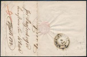3kr HP I + 6kr HP I on cover "TEMESVÁR" - "HERRMANNSTADT" 3kr HP I + 6kr HP I le...