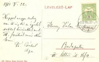 1910 Dés, Dej; Fő tér, Milleniumi emlékmű, népbank, Polonyi és Kanyó, Rehák Ágoston, Bakó Mihály és ...