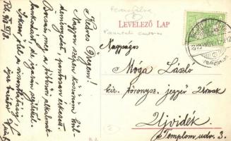 1913 Resicabánya, Resita; Resica-Ferencfalvi nagy vízmű. Isvoru reu faúsztatócsatorna betorkolása a ...