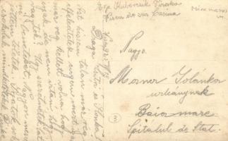 1923 Felsővisó, Viseu de Sus; vasútállomás gőzmozdonnyal / Bahnhof / railway station with locomotive...