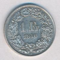 Svájc 1940B 1Fr Ag T:2,2- Switzerland 1940B 1 Franc Ag C:XF,VF Krause KM#24