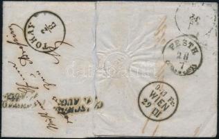 9kr on cover "TOKAY" - "WIEN" - returned 9kr levélen "TOKAY" - "W...