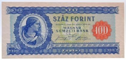1946. 100Ft T:I,I- / Hungary 1946. 100 Forint C:UNC,AU  Adamo F26