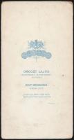 1897 A Nagybecskereki Kerékpár Egylet (női közül az első) egyik tagjának keméynhátú fotója, szignált...
