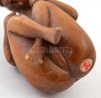 XX. sz. eleje: Rózsafa, meztelen női alakot ábrázoló necuke figura. Jelzett. / Early XXth century: N...