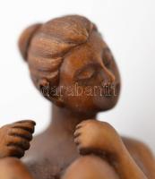 XX. sz. eleje: Rózsafa, meztelen női alakot ábrázoló necuke figura. Jelzett. / Early XXth century: N...