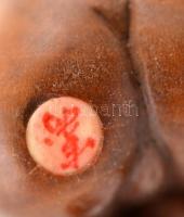 XX. sz. eleje: Rózsafa, meztelen női alakot ábrázoló necuke figura. Jelzett. / Early XXth century: N...