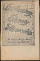 cca 1944-1945 "Győzelem vagy Szibéria" - kapituláció ellenes katonai propaganda röplap, ké...