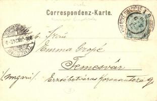 1900 Uherské Hradiste, Ungarisch Hradisch, Magyarhradis; Marienplatz / square with monument. Franz B...