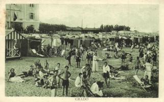 Grado, Spiaggia / beach view with bathing people (EK)