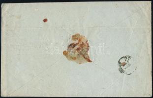 ~1861 10kr hármascsík 2. súlyfokozatú 3. zónás levélen "MISKOLCZ" - Pest ~1861 10kr stripe...