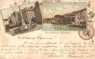 1897 (Vorläufer!) Naples, Napoli; Art Nouveau, floral, litho (fl)