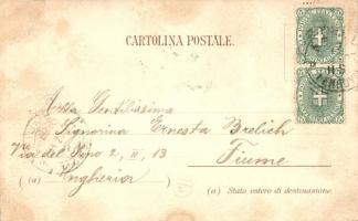 1897 (Vorläufer!) Naples, Napoli; Art Nouveau, floral, litho  (fl)