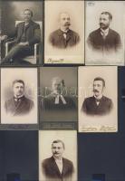 cca 1870-1890 16 db férfiakat ábrázoló keményhátú fotó