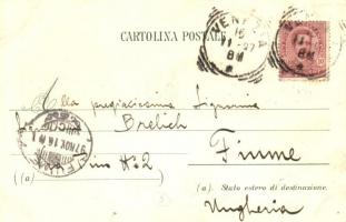 1897 (Vorläufer!) Venice, Venezia; Palazzo del Doge, San Marco / palaces. doves. Carlo Künzli Art No...