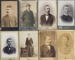 cca 1870-1890 18 db férfiakat ábrázoló keményhátú fotó