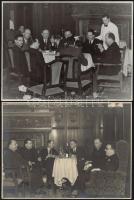 1943 Külügyi szeminárium Lillafüreden, 3 db fotó, hátoldalon feliratozva, Frisch Oszkár fotója, 17,5...