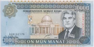 Türkmenisztán 2000. 10.000M T:I nyomdai papírránc Turkmenistan 2000. 10.000 Manat C:F printing crease