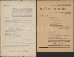 1944 A honvédnapon a 11. számú katonai kórházban (Budapest, Alkotás utca), rendezett színházi előadá...