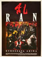 1992 Kuroszava Akira Ran (Káosz) című filmjének magyarországi plakátja, ofszet, 81x56 cm / Ran,  director: Akira Kurosawa, Hungarian movie poster, ofset, 81x56 cm