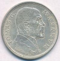 Csehszlovákia 1928. 10K Ag Masaryk T:1-  Czechoslovakia 1928. 10 Korun Ag Masaryk C:AU Krause KM#12