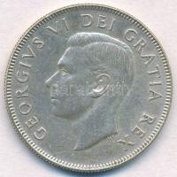 Kanada 1951. 50c Ag VI. György T:1-,2 Canada 1951. 50 Cents Ag George VI C:AU,XF