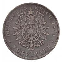Német Államok / Baden 1875G 5M Ag "I. Frigyes" a "BADEN" szóban "A" he...