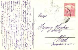 1917 Bártfafürdő, Bardejovské Kúpele, Bardiov; Erzsébet királyné szobor / statue