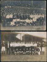 cca 1906-1912 Életképek az FTC-válogatottról: mérkőzések, csoportképek, 12 db fotó Weisz Ferenc (188...